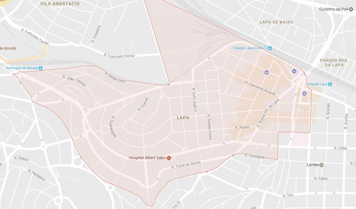 Kaart van Lapa São Paulo