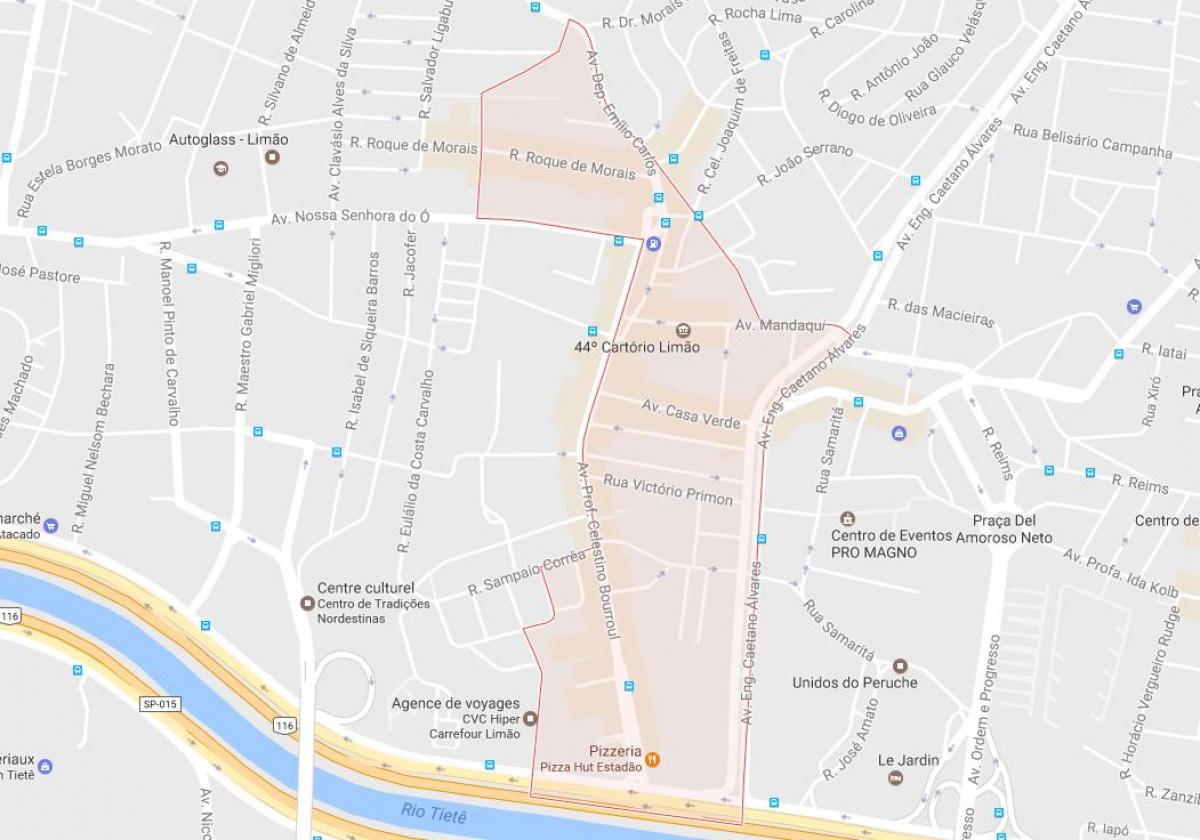 Kaart van Limão São Paulo