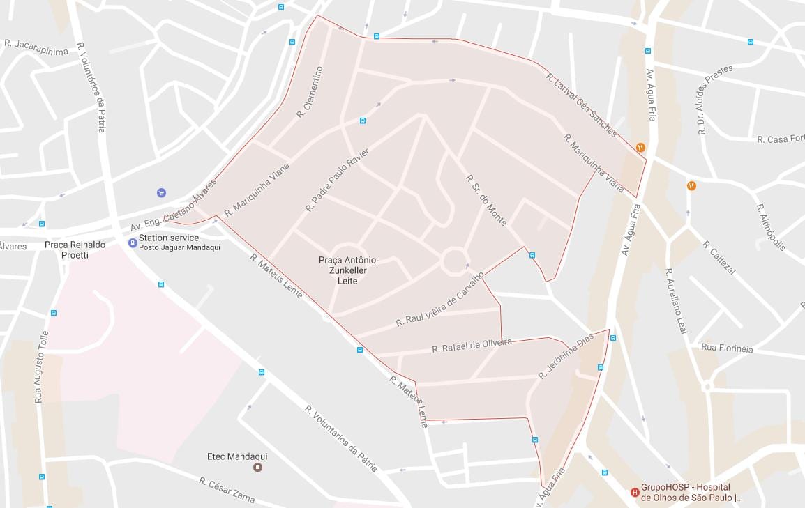 Kaart van Mandaqui São Paulo