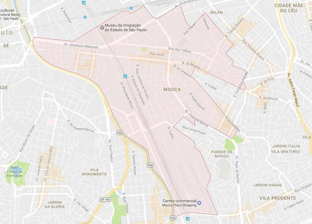 Kaart van Mooca São Paulo