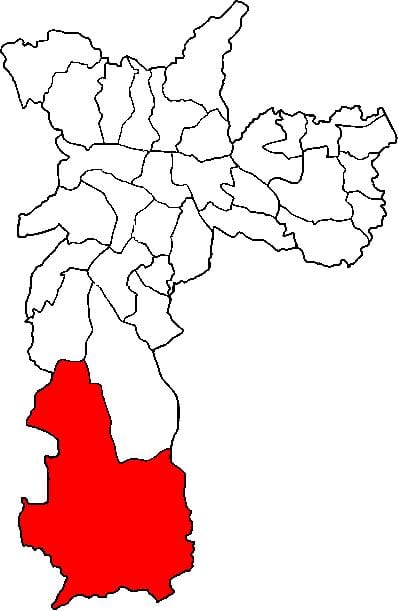 Kaart van Parelheiros sub-prefektuur São Paulo