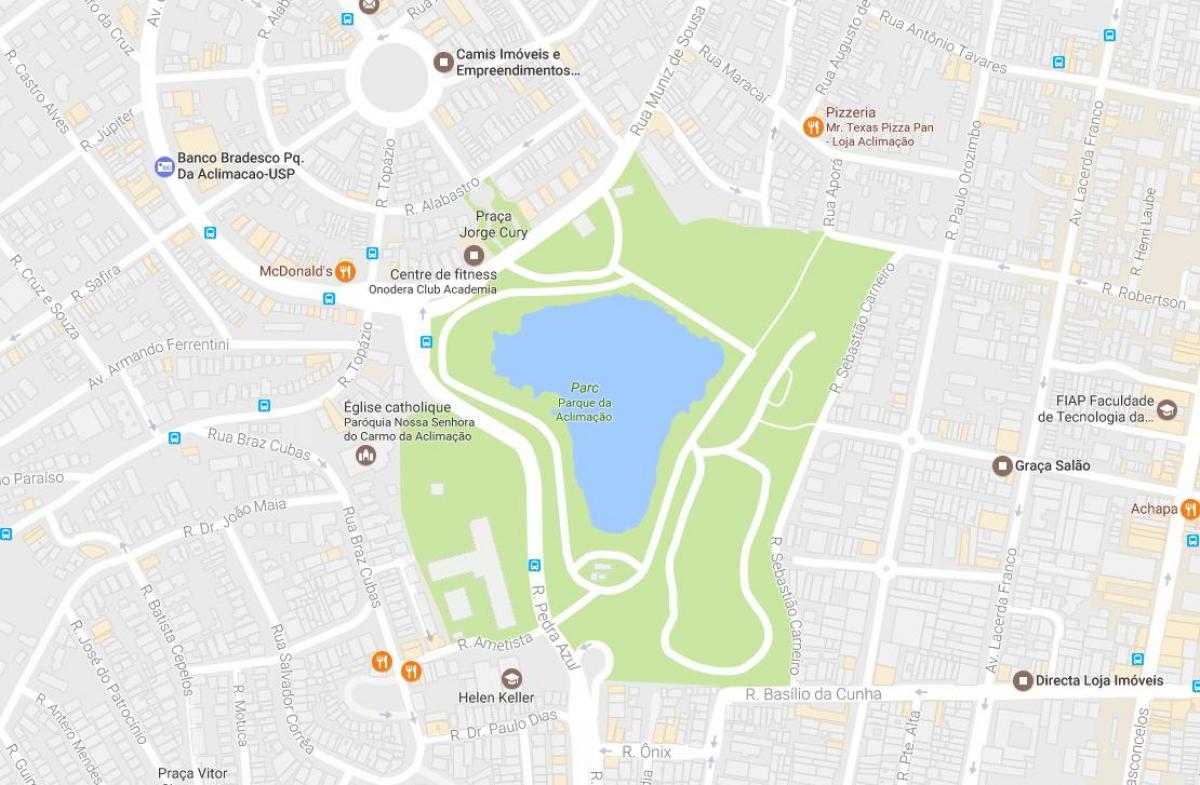 Kaart van die park akklimatisering São Paulo