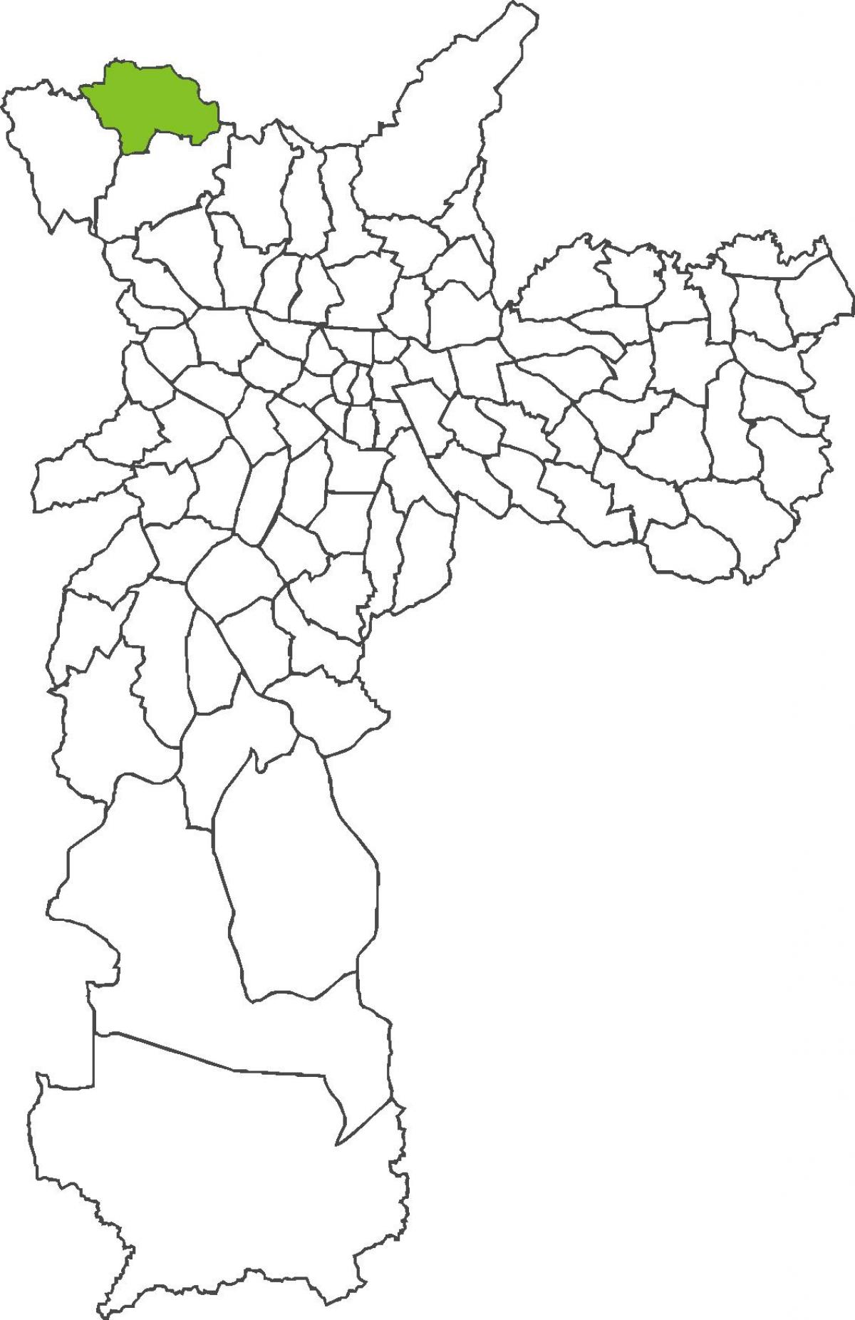 Kaart van Perus distrik