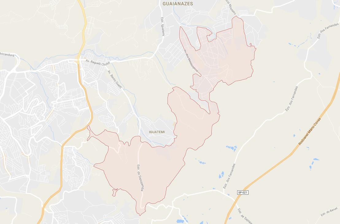 Kaart van die Plek Tiradentes São Paulo