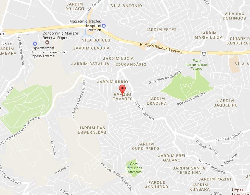 Kaart van Raposo Tavares São Paulo