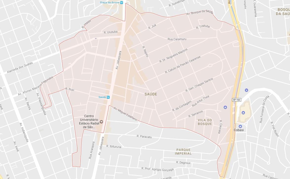 Kaart van Saúde São Paulo