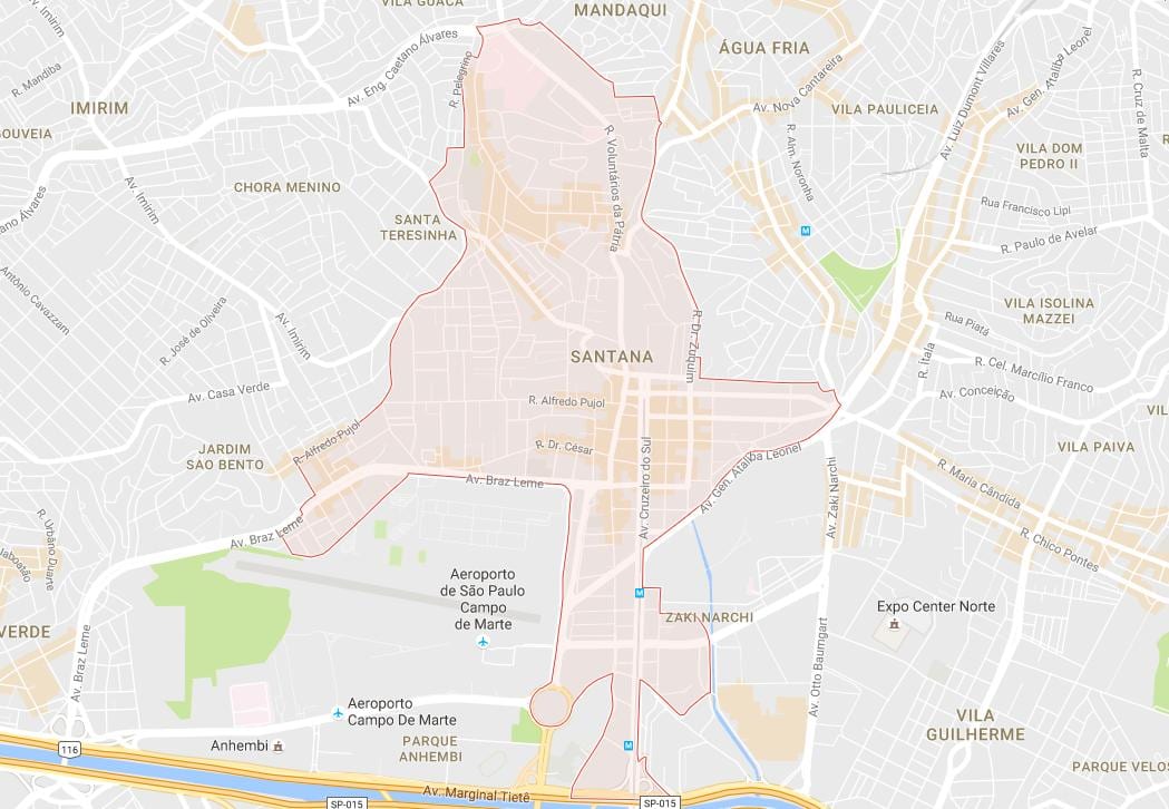 Kaart van Santana São Paulo