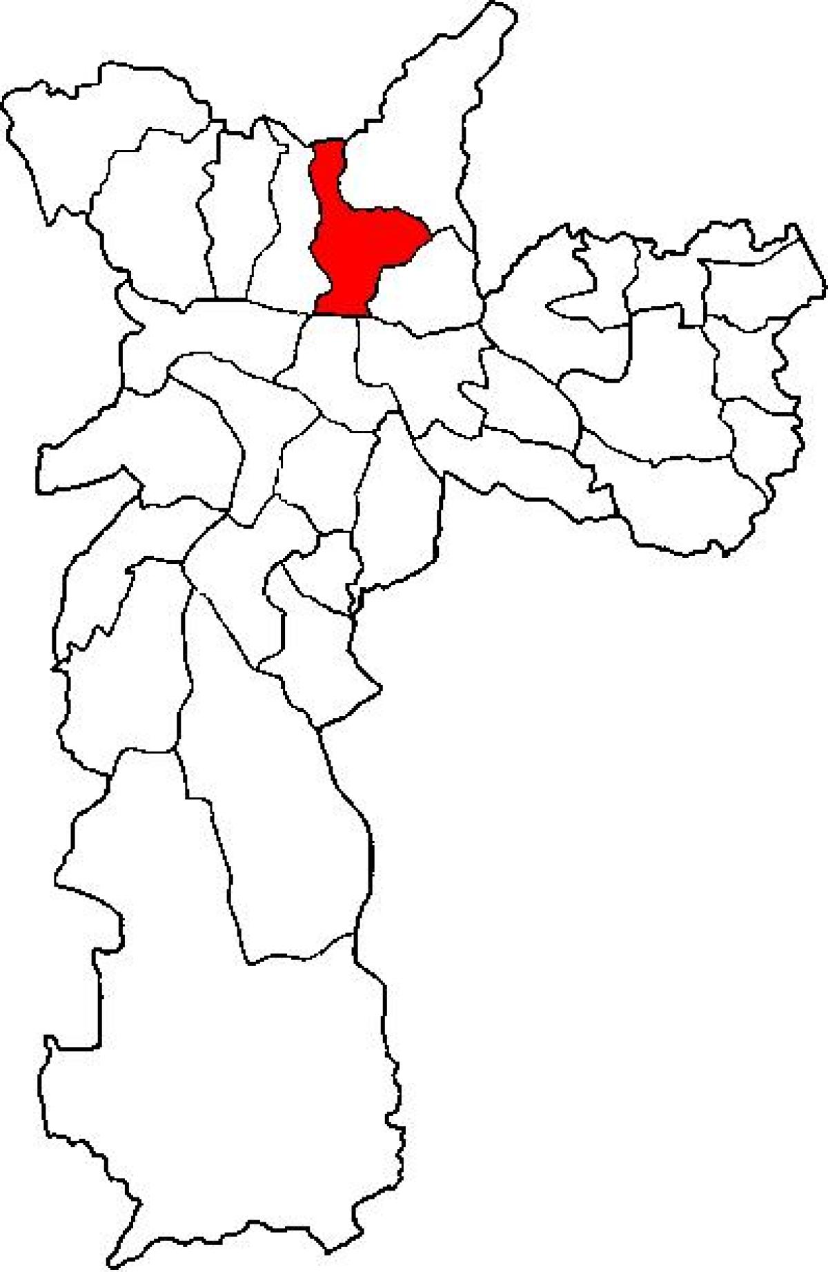 Kaart van Santana sub-prefektuur São Paulo
