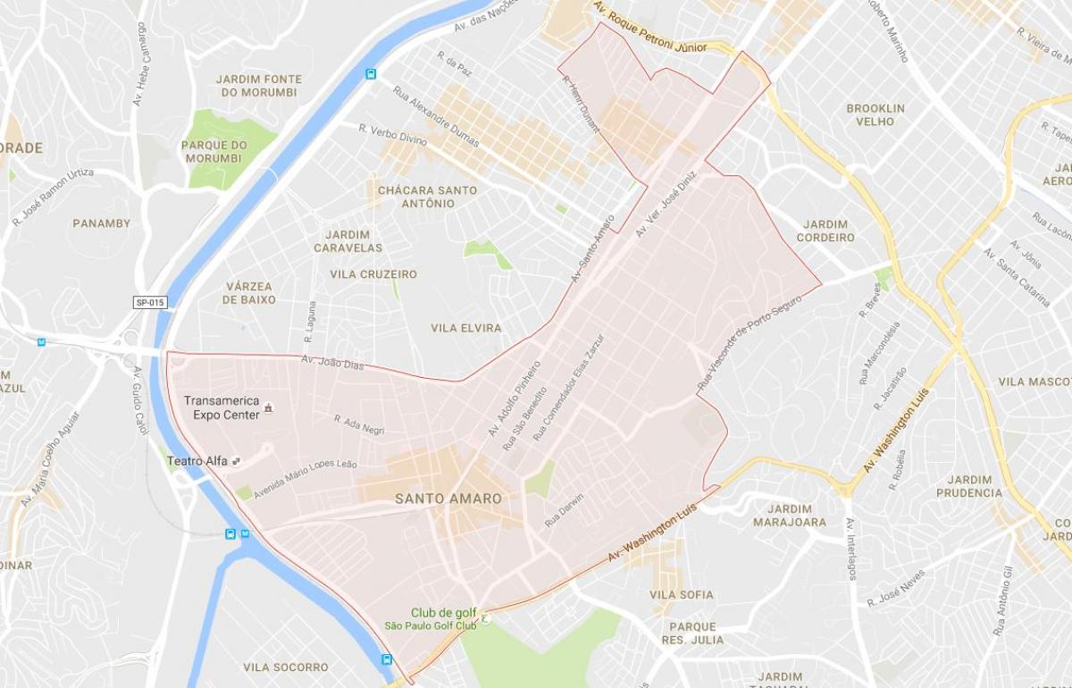 Kaart van Santo Amaro São Paulo