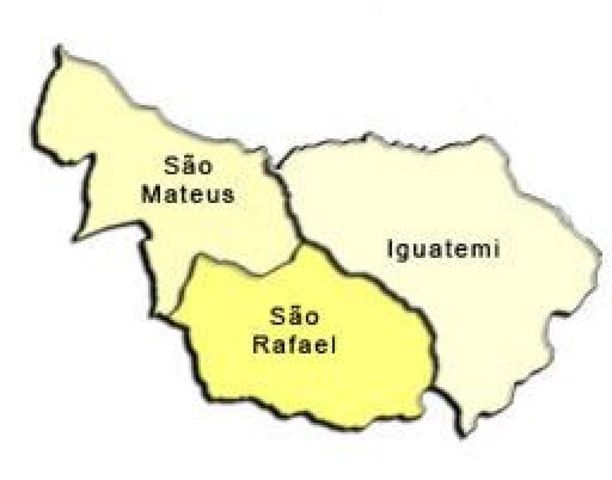 Kaart van São Mateus sub-prefektuur