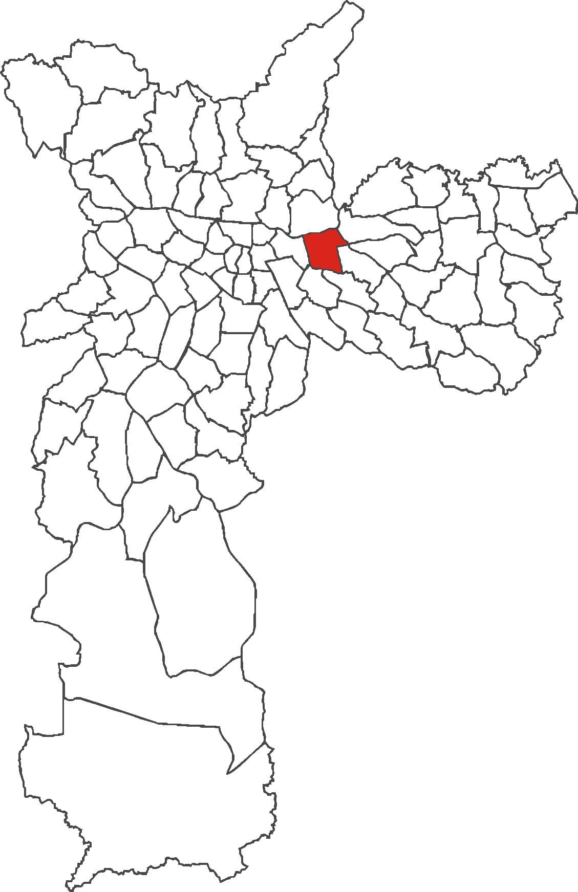 Kaart van Tatuapé distrik