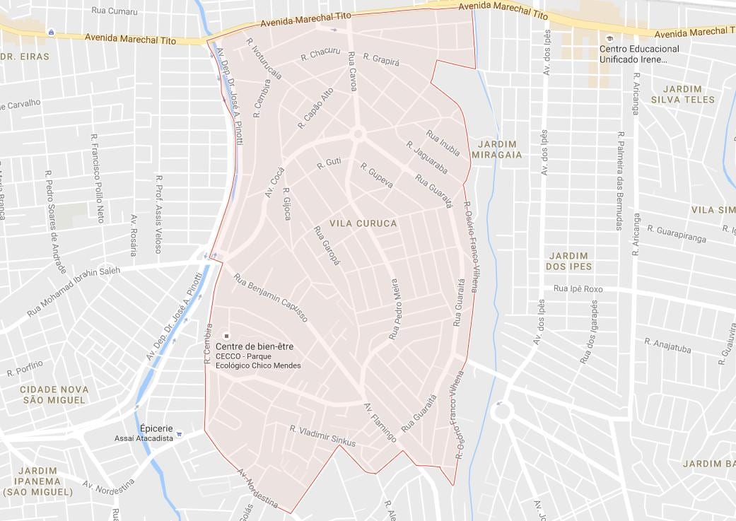 Kaart van Vila Curuçá São Paulo
