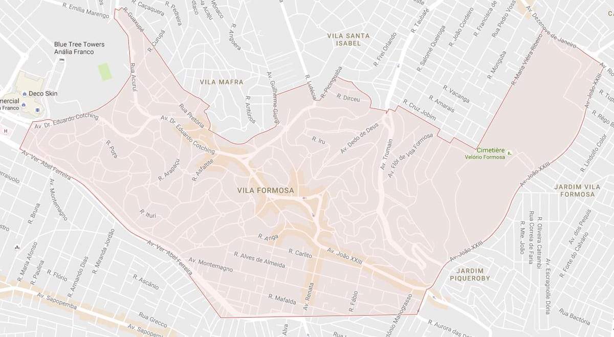Kaart van Vila Formosa São Paulo