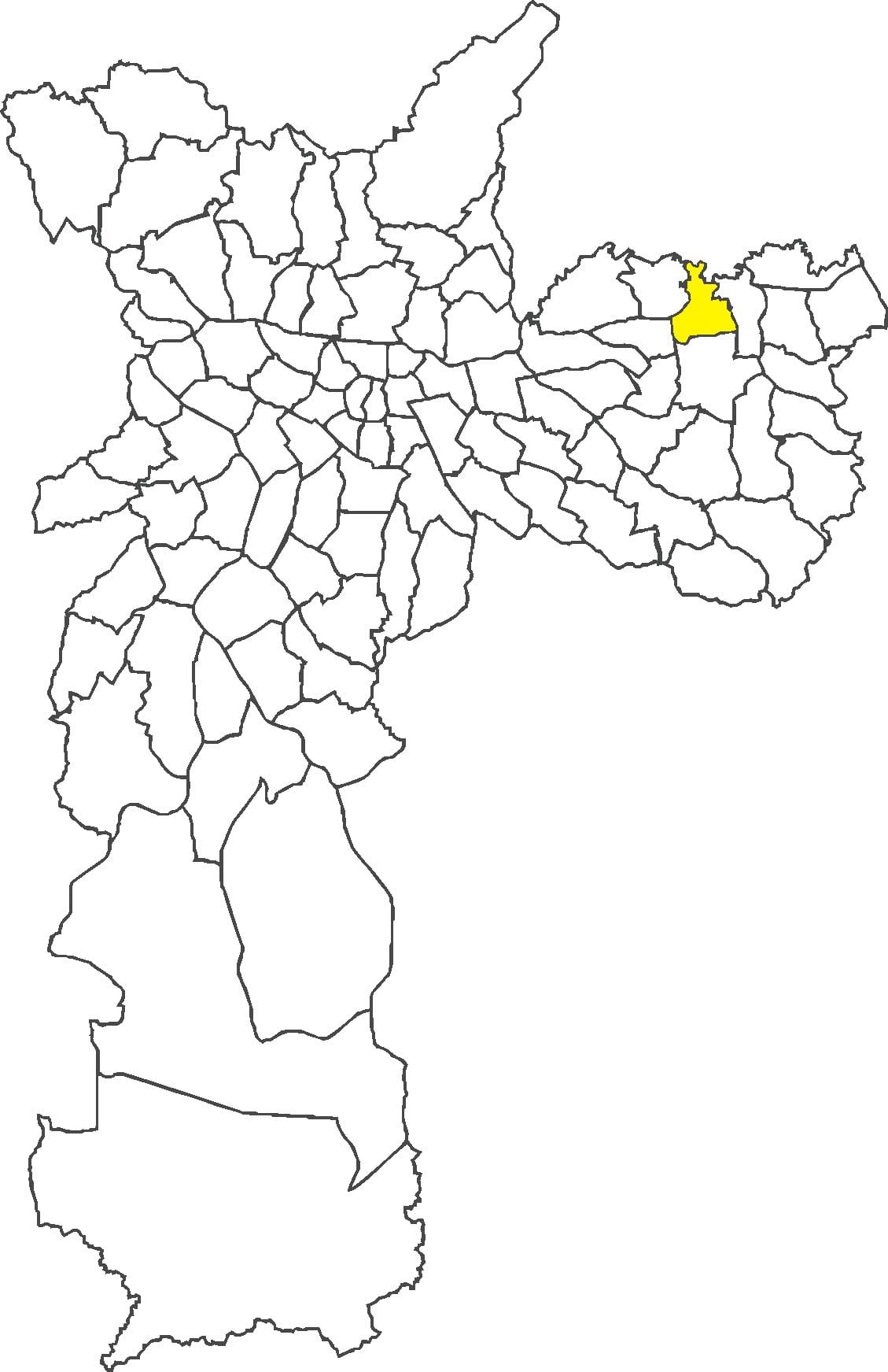 Kaart van Vila Jacuí distrik