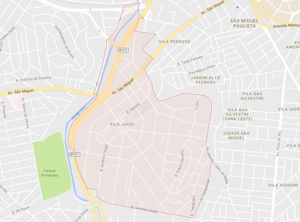 Kaart van Vila Jacuí São Paulo