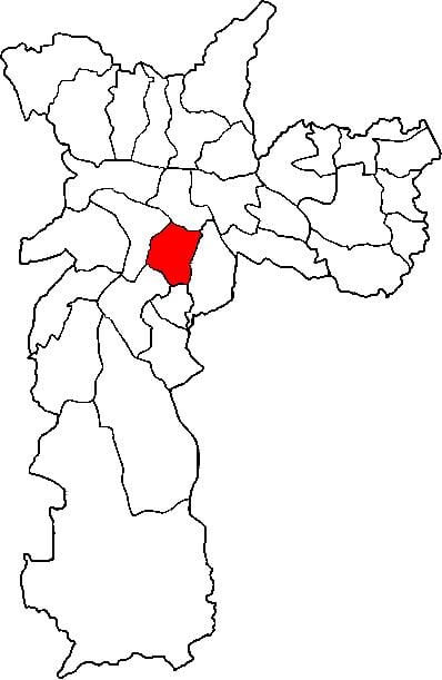 Kaart van Vila Mariana sub-prefektuur São Paulo