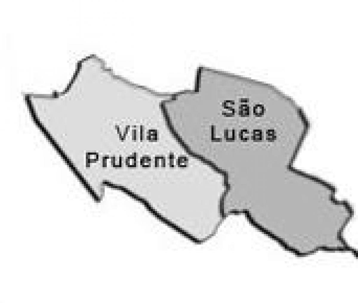 Kaart van Vila Prudente sub-prefektuur