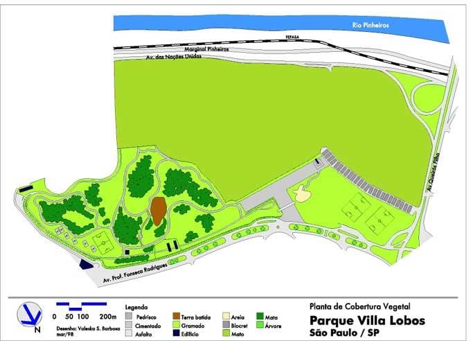 Kaart van Villa-lobos Park