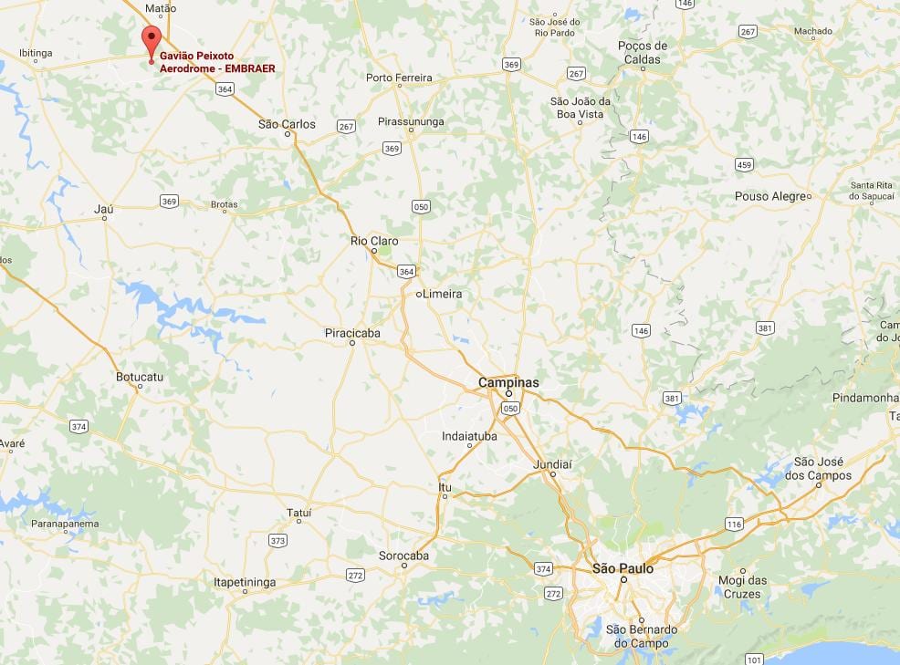Kaart van die vliegveld Gavião Peixoto