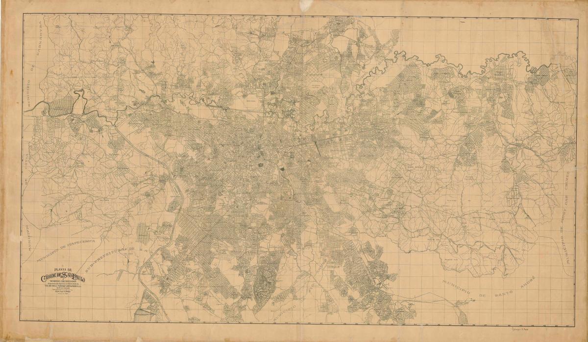 Kaart van die voormalige São Paulo - 1943
