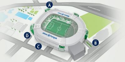 Kaart van Allianz Parque