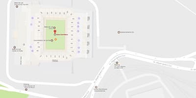Kaart van die Arena Korintiërs - Toegang
