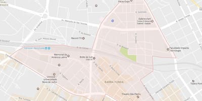 Kaart van Barra Funda São Paulo