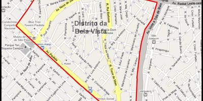Kaart van Bela Vista São Paulo