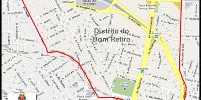 Kaart van die Bom Bewoon São Paulo
