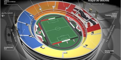Kaart van Cícero-Pompeu-de-Toledo São Paulo stadion