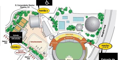 Kaart van Canindé stadion