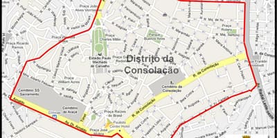 Kaart van Consolação São Paulo