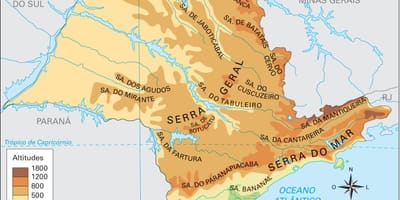Kaart van geografiese São Paulo