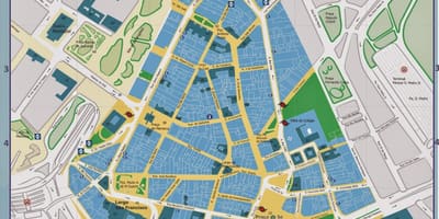 Kaart van die historiese sentrum São Paulo