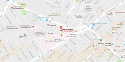 Kaart van die Instituut van Kanker van São Paulo