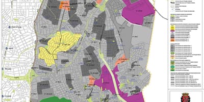 Kaart van Ipiranga São Paulo - Besetting van die grond
