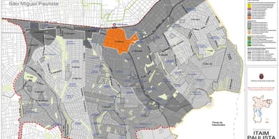 Kaart van Itaim Paulista - Vila Curuçá São Paulo - Besetting van die grond