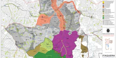 Kaart van Itaquera São Paulo - Besetting van die grond