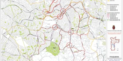 Kaart van Itaquera São Paulo - Paaie