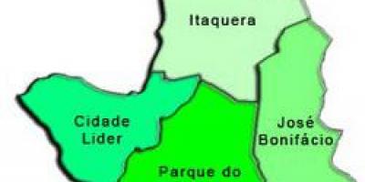 Kaart van Itaquera sub-prefektuur