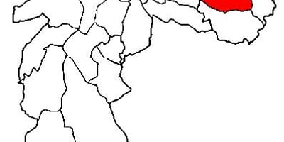 Kaart van Itaquera sub-prefektuur São Paulo