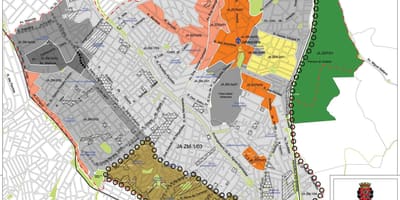 Kaart van Jabaquara São Paulo - Besetting van die grond