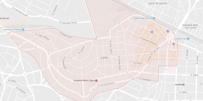 Kaart van Lapa São Paulo