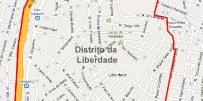 Kaart van Liberdade São Paulo