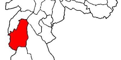 Kaart van M'Boi Mirim sub-prefektuur São Paulo