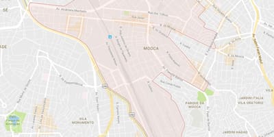 Kaart van Mooca São Paulo