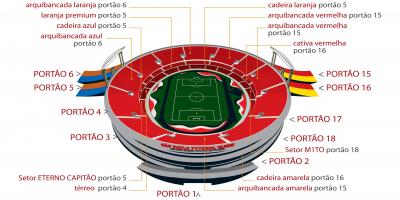 Kaart van Morumbi São Paulo stadion