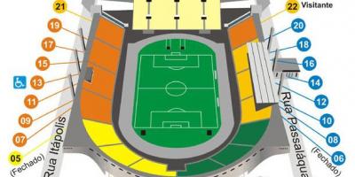 Kaart van Pacaembu São Paulo stadion