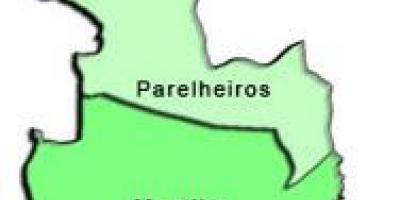 Kaart van Parelheiros sub-prefektuur