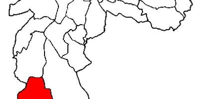 Kaart van Parelheiros sub-prefektuur São Paulo